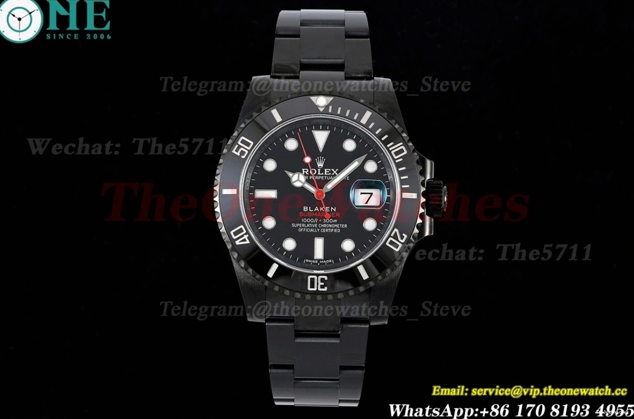 Dot SS Submariner 40mm Black VS3135 DLC V6F Blaken 0416